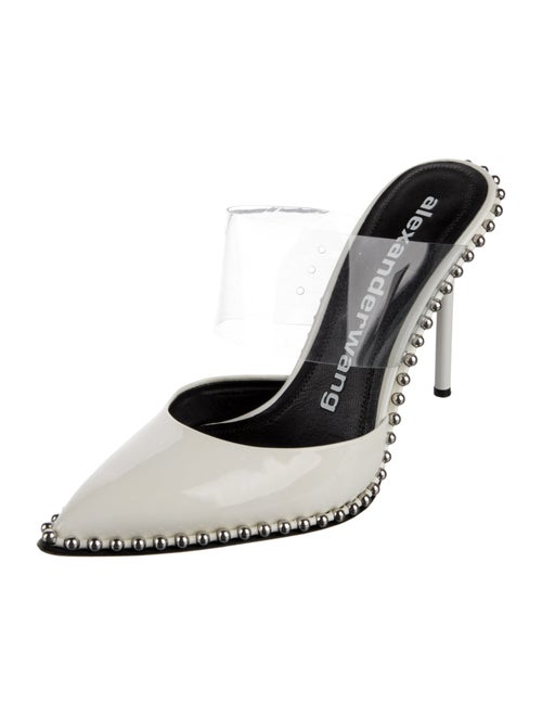 Alexander Wang Patent Leather Studded Accents Mules