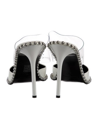 Alexander Wang Patent Leather Studded Accents Mules