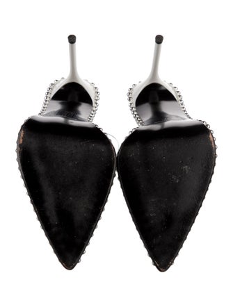 Alexander Wang Patent Leather Studded Accents Mules