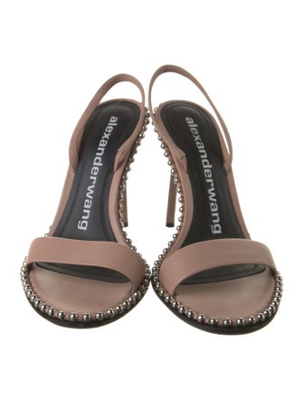 Alexander Wang Leather Studded Accents Slingback Sandals