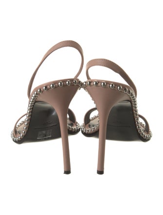 Alexander Wang Leather Studded Accents Slingback Sandals