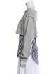 T by Alexander Wang Striped Scoop Neck Sweatshirt