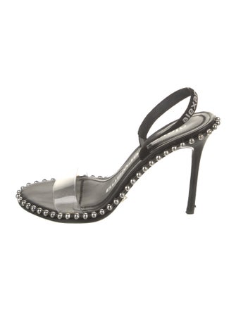 Alexander Wang Leather Studded Accents Slingback Sandals