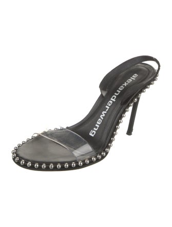 Alexander Wang Leather Studded Accents Slingback Sandals