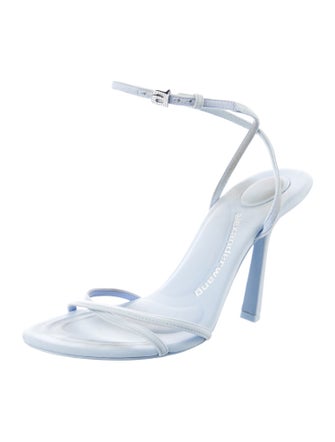 Alexander Wang Leather Crystal Embellishments Sandals
