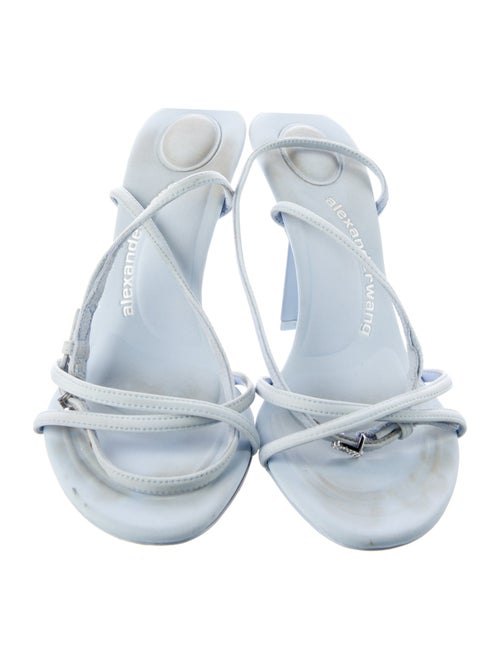 Alexander Wang Leather Crystal Embellishments Sandals