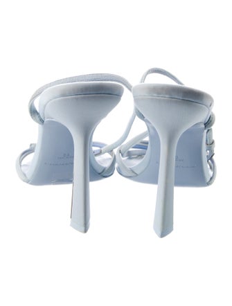 Alexander Wang Leather Crystal Embellishments Sandals