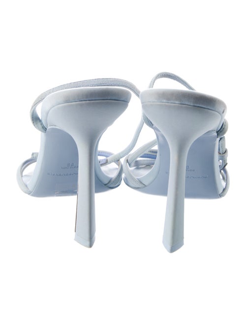 Alexander Wang Leather Crystal Embellishments Sandals