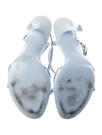 Alexander Wang Leather Crystal Embellishments Sandals