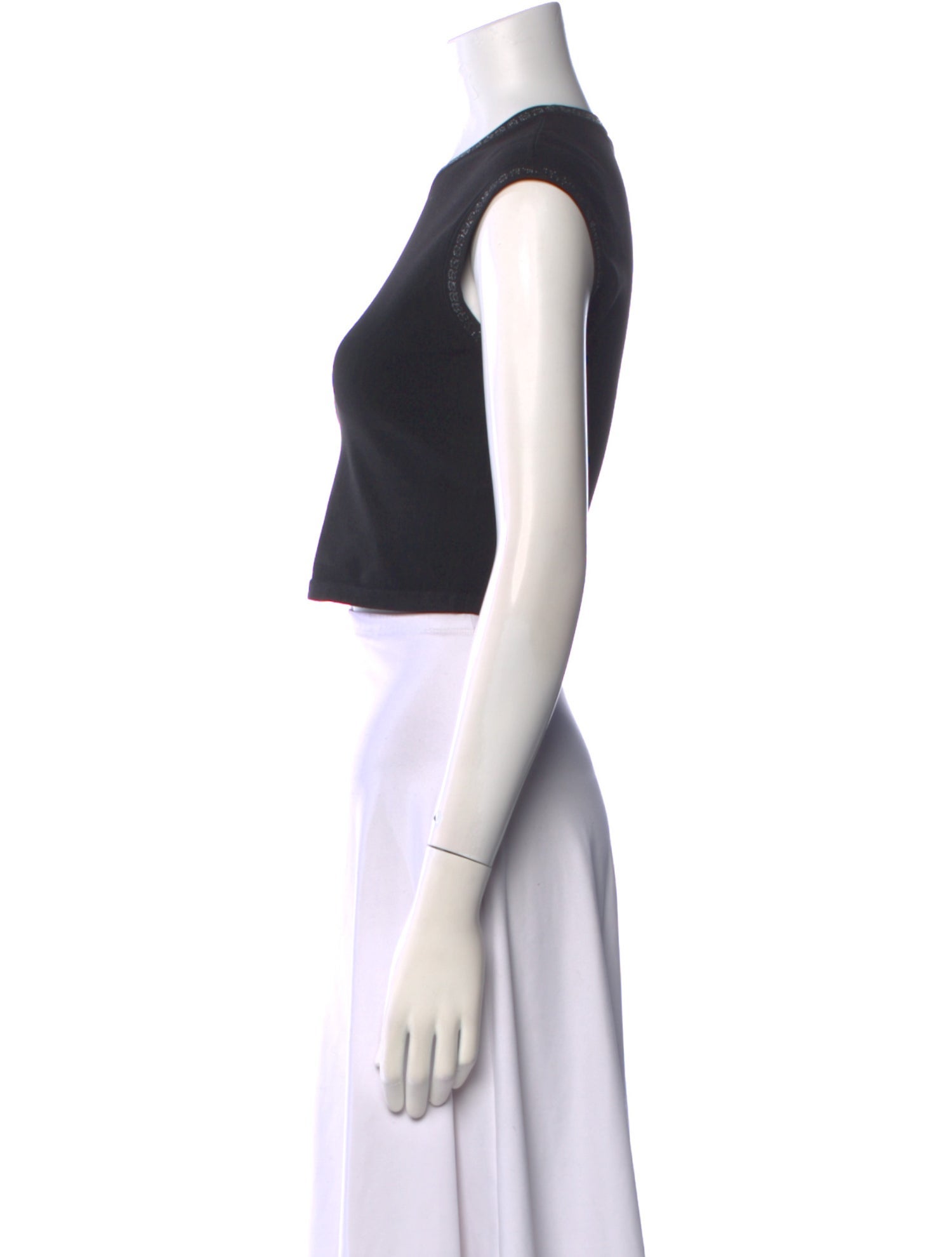 Alexander Wang Crew Neck Sleeveless Crop Top