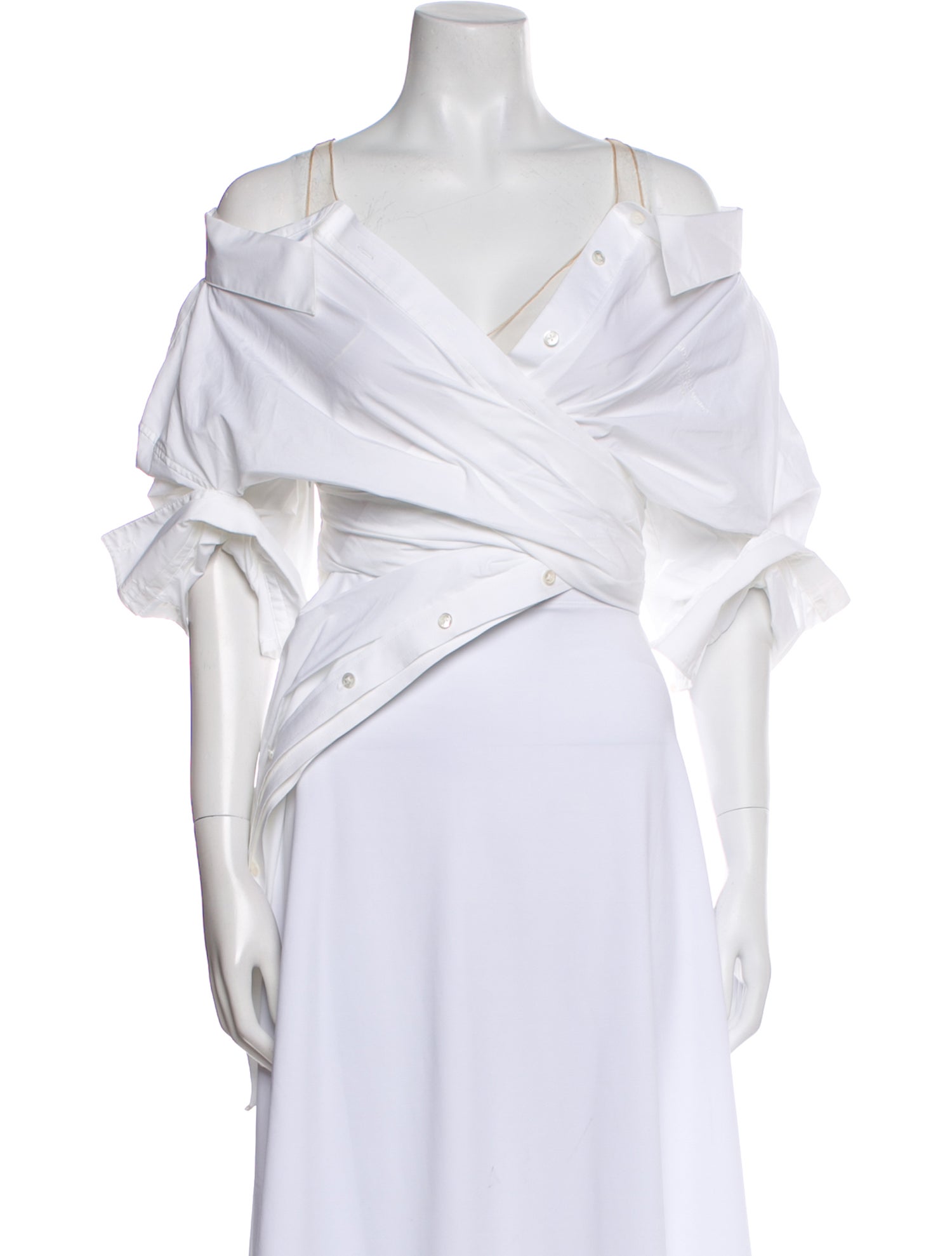 Alexander Wang V-Neck Short Sleeve Crop Top