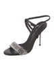Alexander Wang Leather Crystal Embellishments Sandals