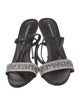 Alexander Wang Leather Crystal Embellishments Sandals