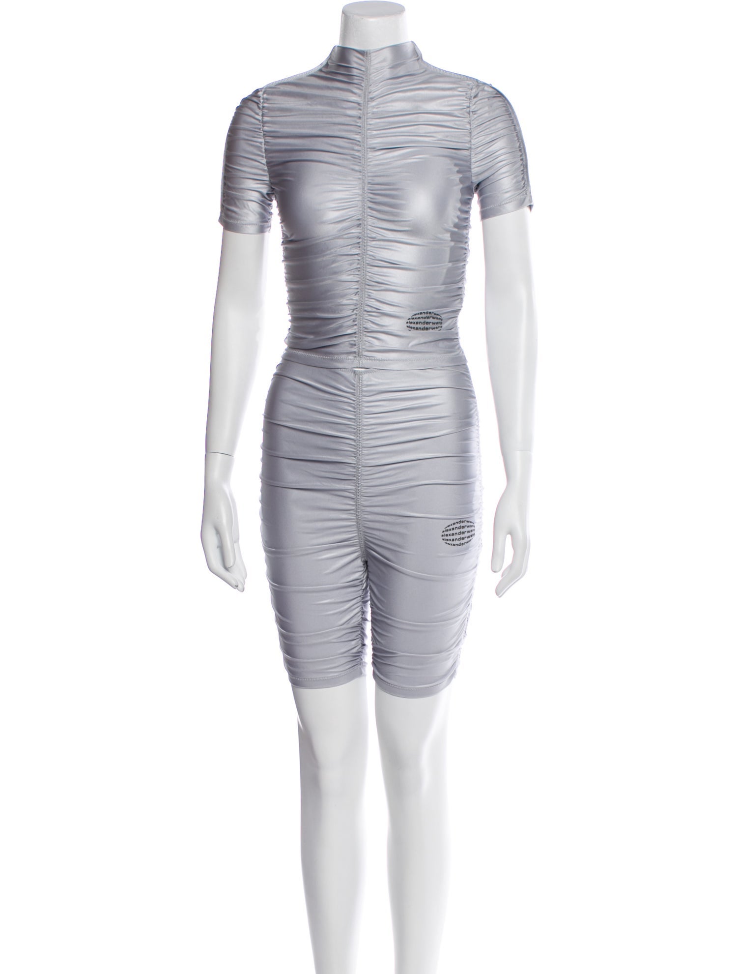 Alexander Wang Polka Dot Print Ruffle Embellishment Short Set