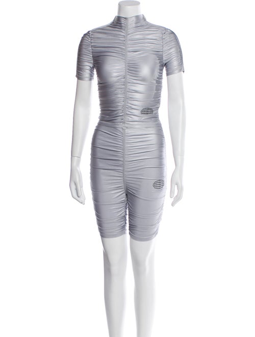 Alexander Wang Polka Dot Print Ruffle Embellishment Short Set