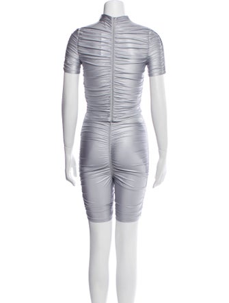 Alexander Wang Polka Dot Print Ruffle Embellishment Short Set