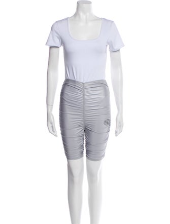 Alexander Wang Polka Dot Print Ruffle Embellishment Short Set