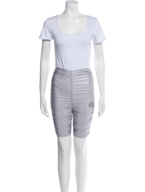 Alexander Wang Polka Dot Print Ruffle Embellishment Short Set