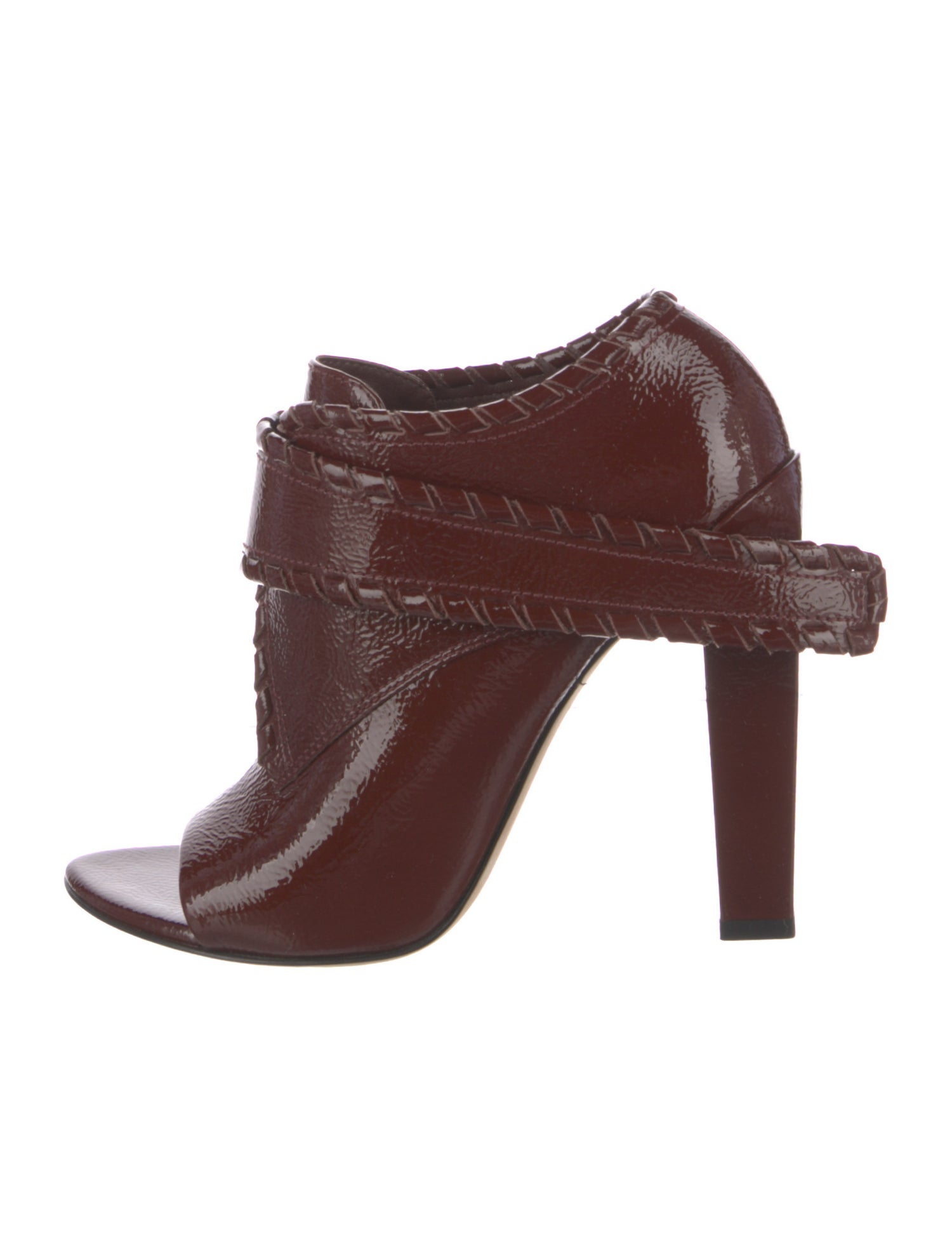 Alexander Wang Patent Leather Whipstitch Trim Slingback Sandals w/ Tags