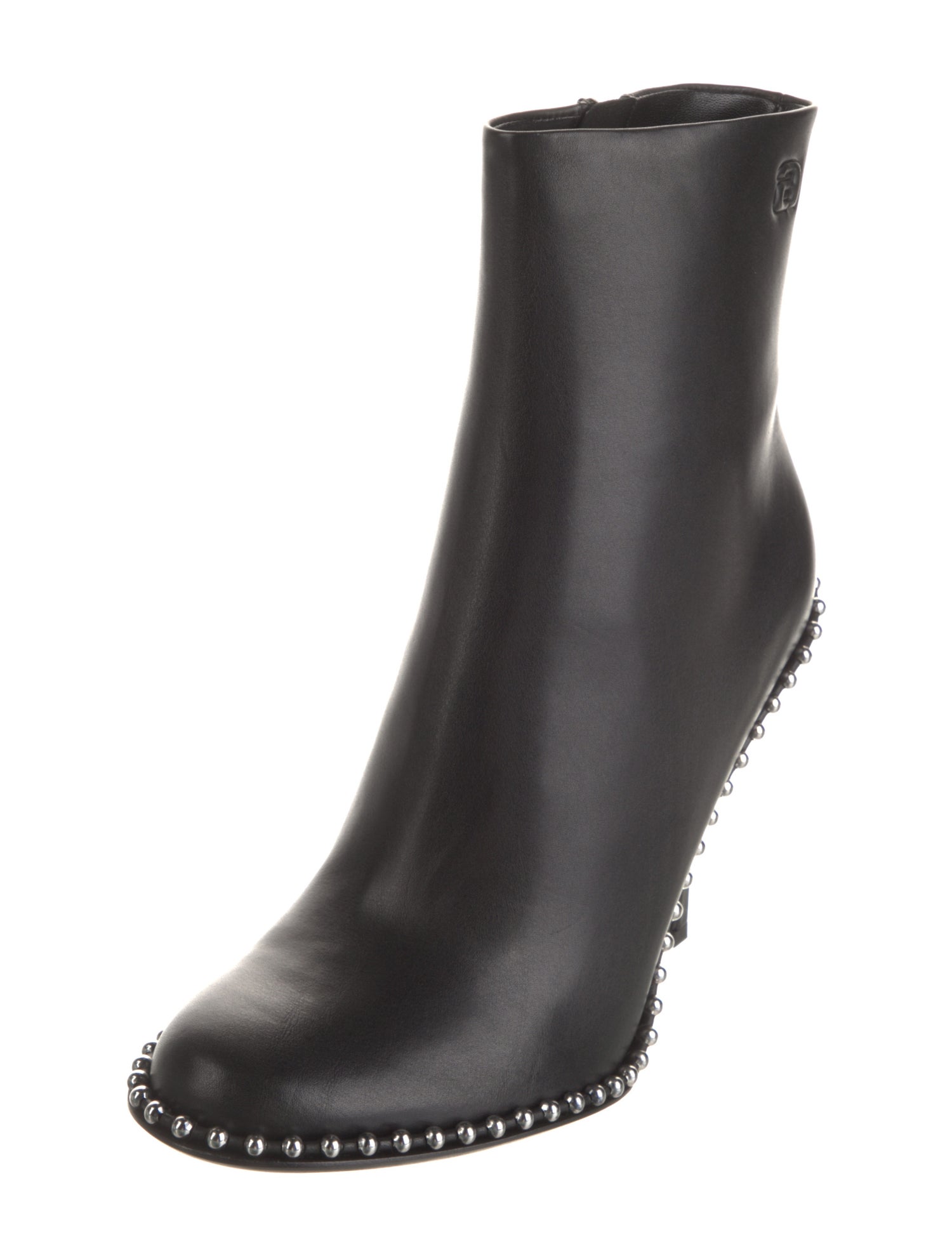 Alexander Wang Leather Studded Accents Boots