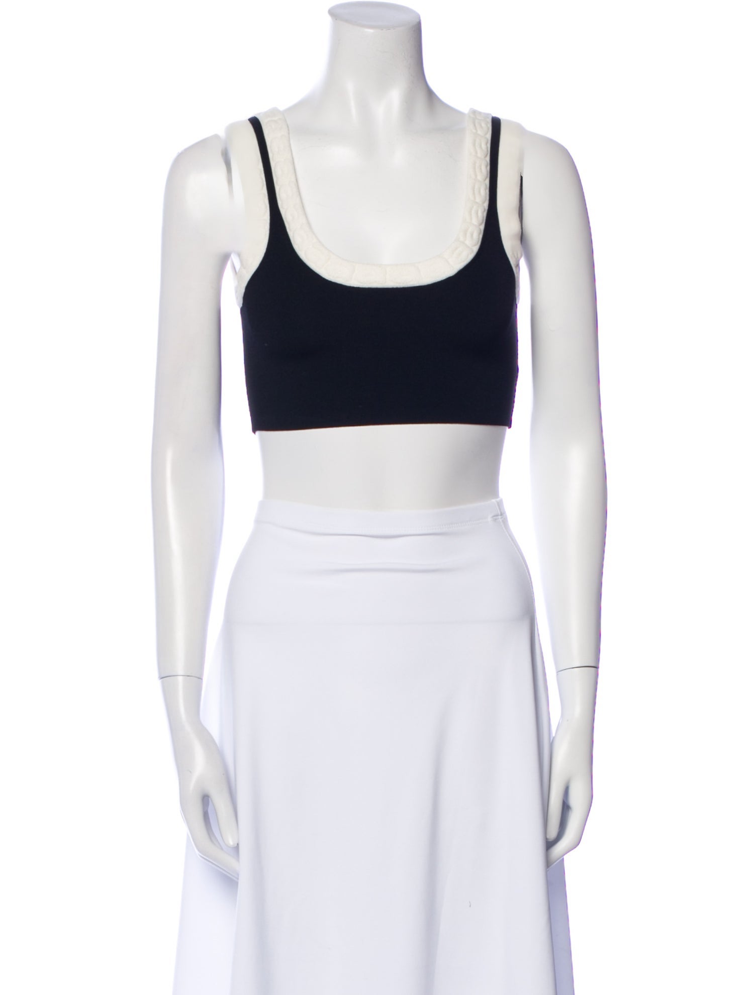 Alexander Wang Scoop Neck Sleeveless Crop Top