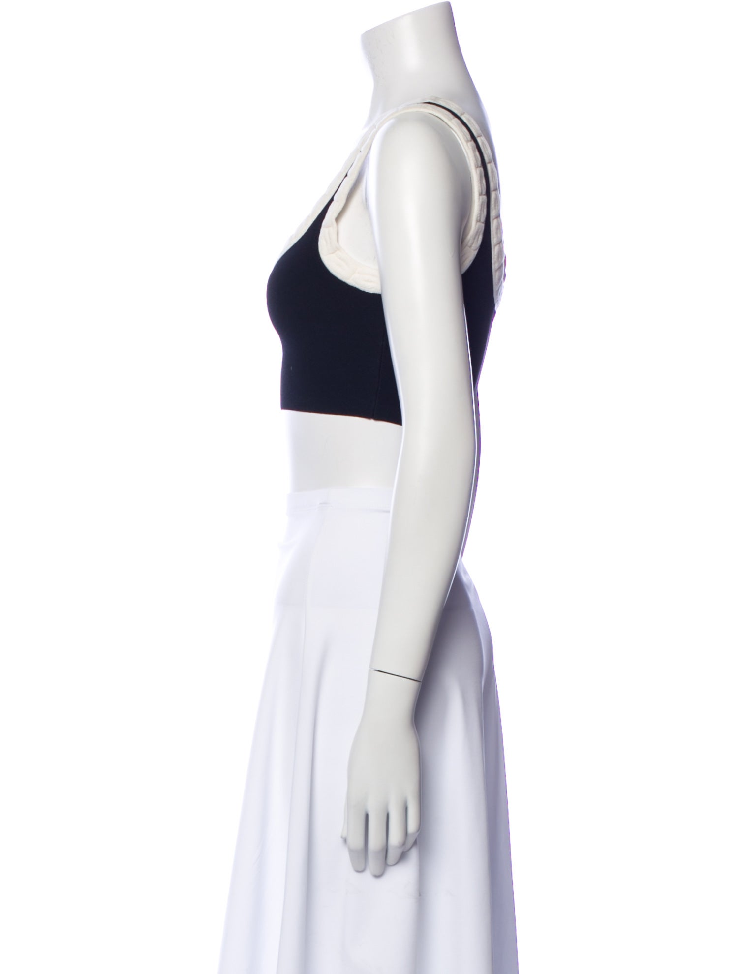 Alexander Wang Scoop Neck Sleeveless Crop Top