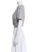 Alexanderwang.T Striped Scoop Neck Crop Top