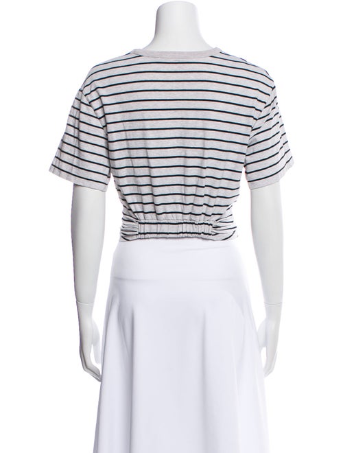Alexanderwang.T Striped Scoop Neck Crop Top