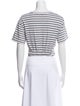 Alexanderwang.T Striped Scoop Neck Crop Top