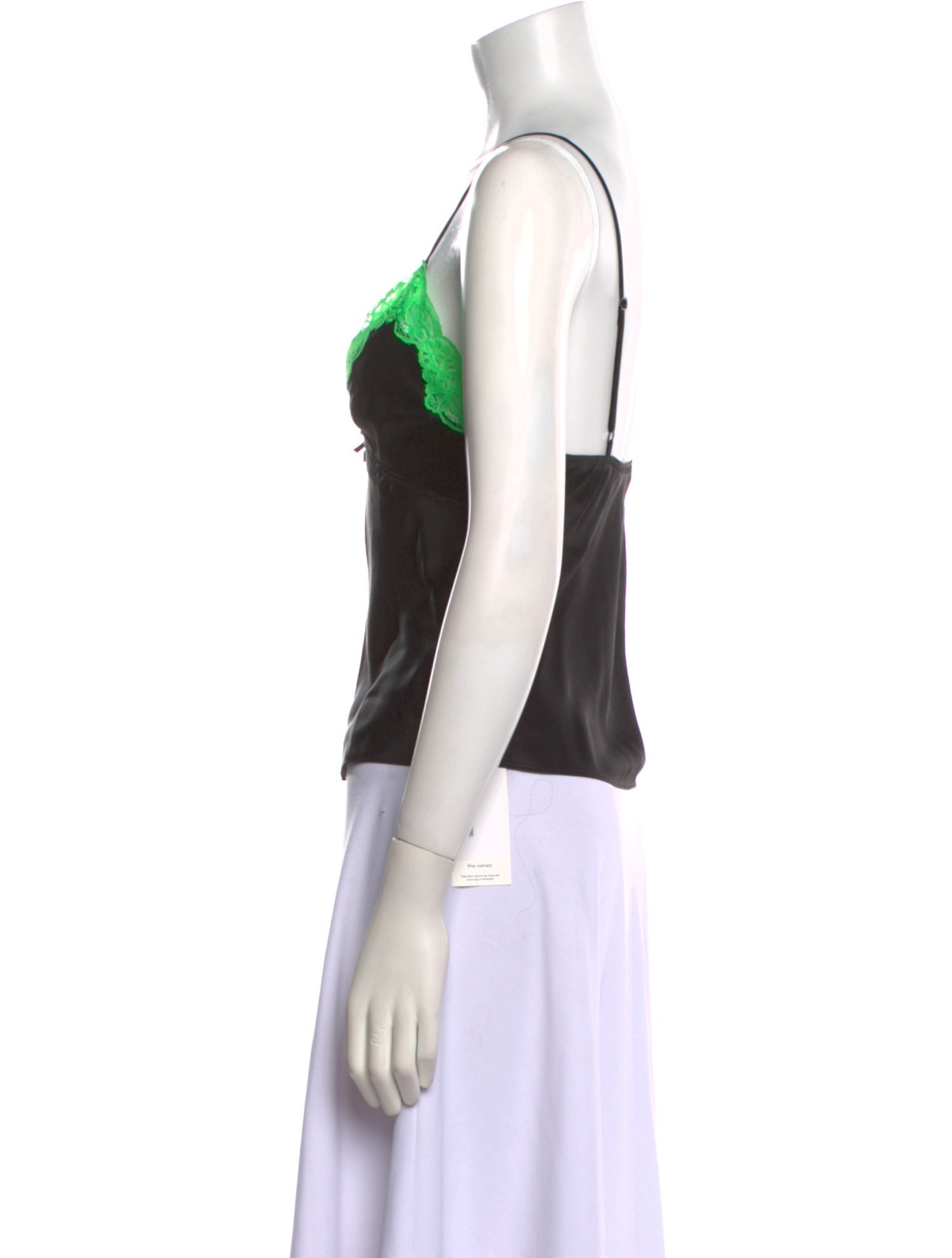 Alexander Wang Silk V-Neck Crop Top