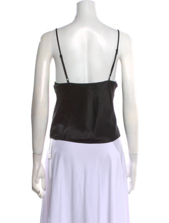 Alexander Wang Silk V-Neck Crop Top
