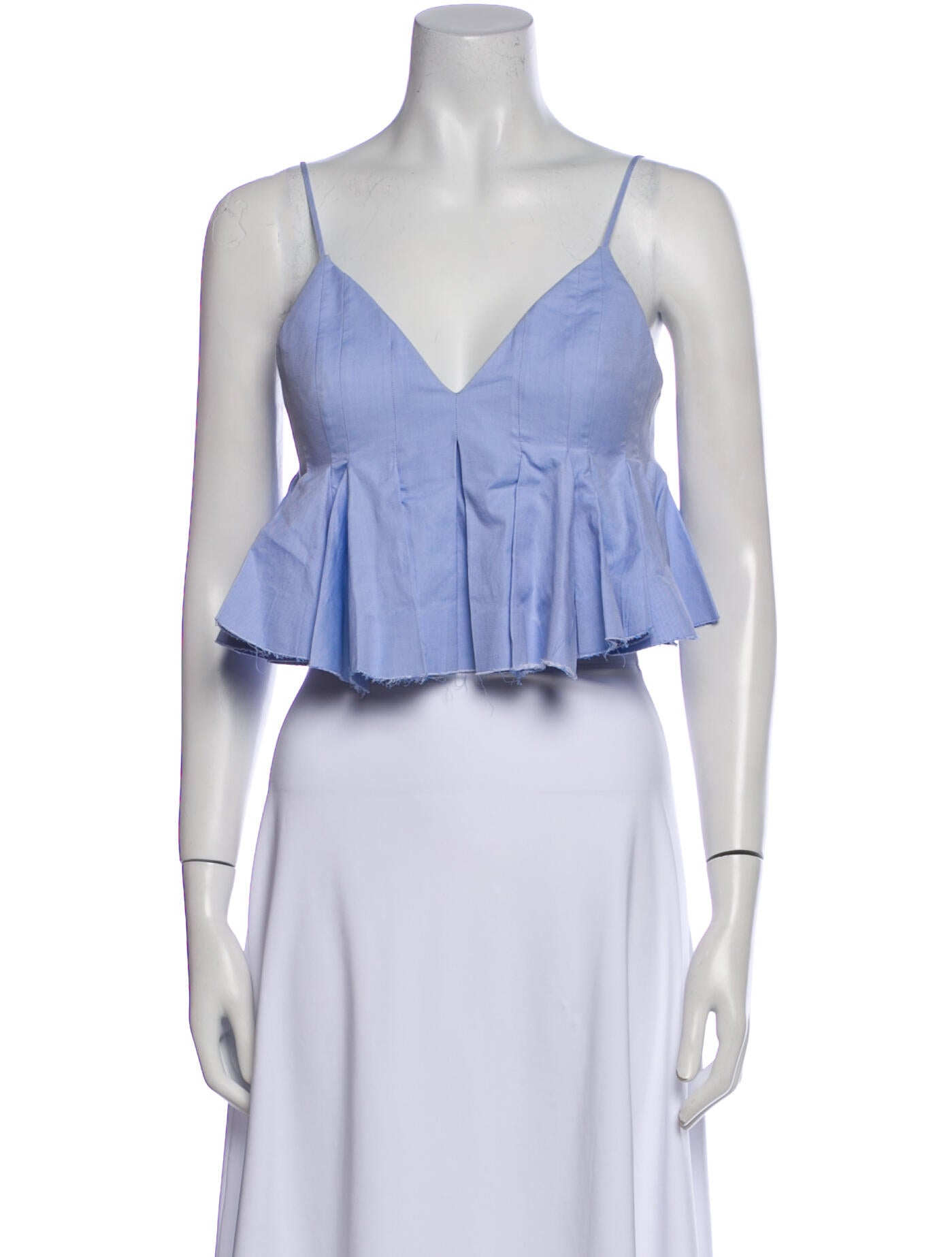 Alexander Wang V-Neck Sleeveless Crop Top