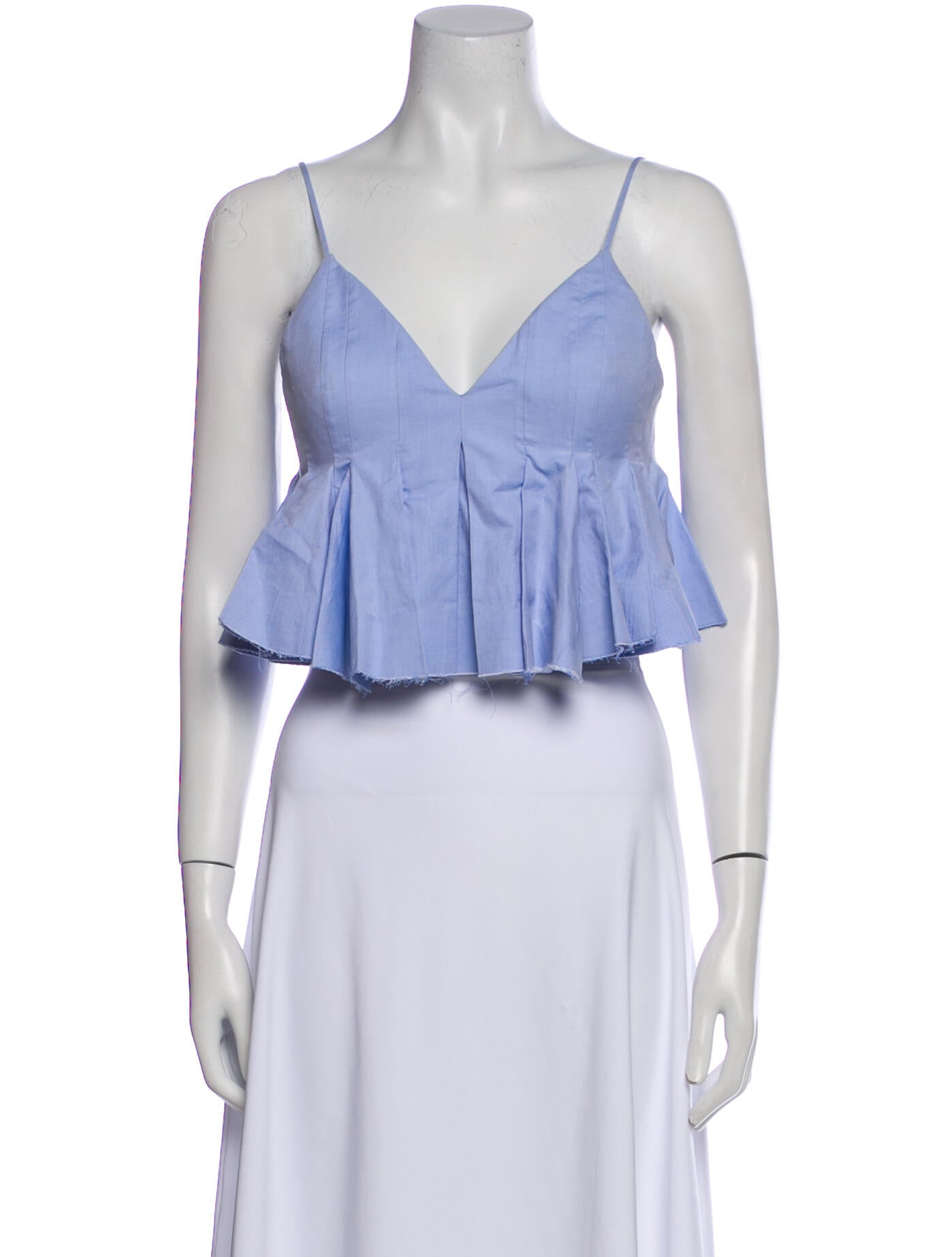 Alexander Wang V-Neck Sleeveless Crop Top