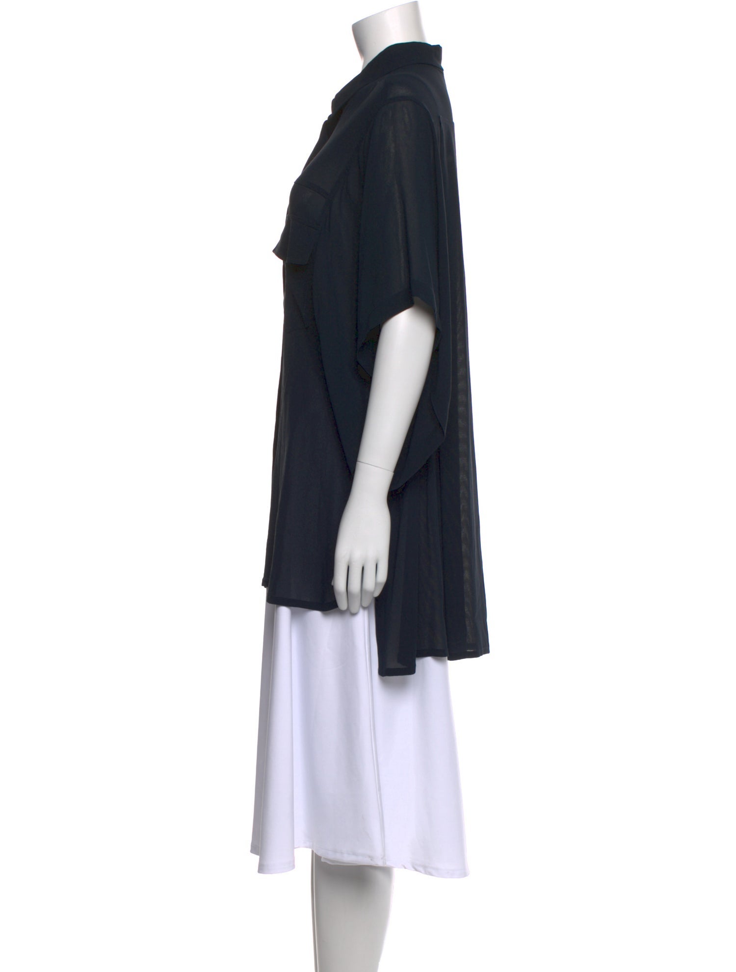 Alexander Wang Silk Short Sleeve Tunic