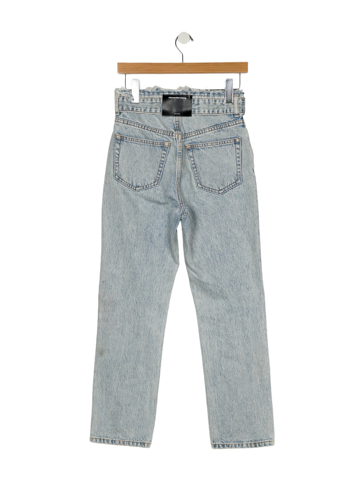 Alexander Wang Mid-Rise Straight Leg Jeans