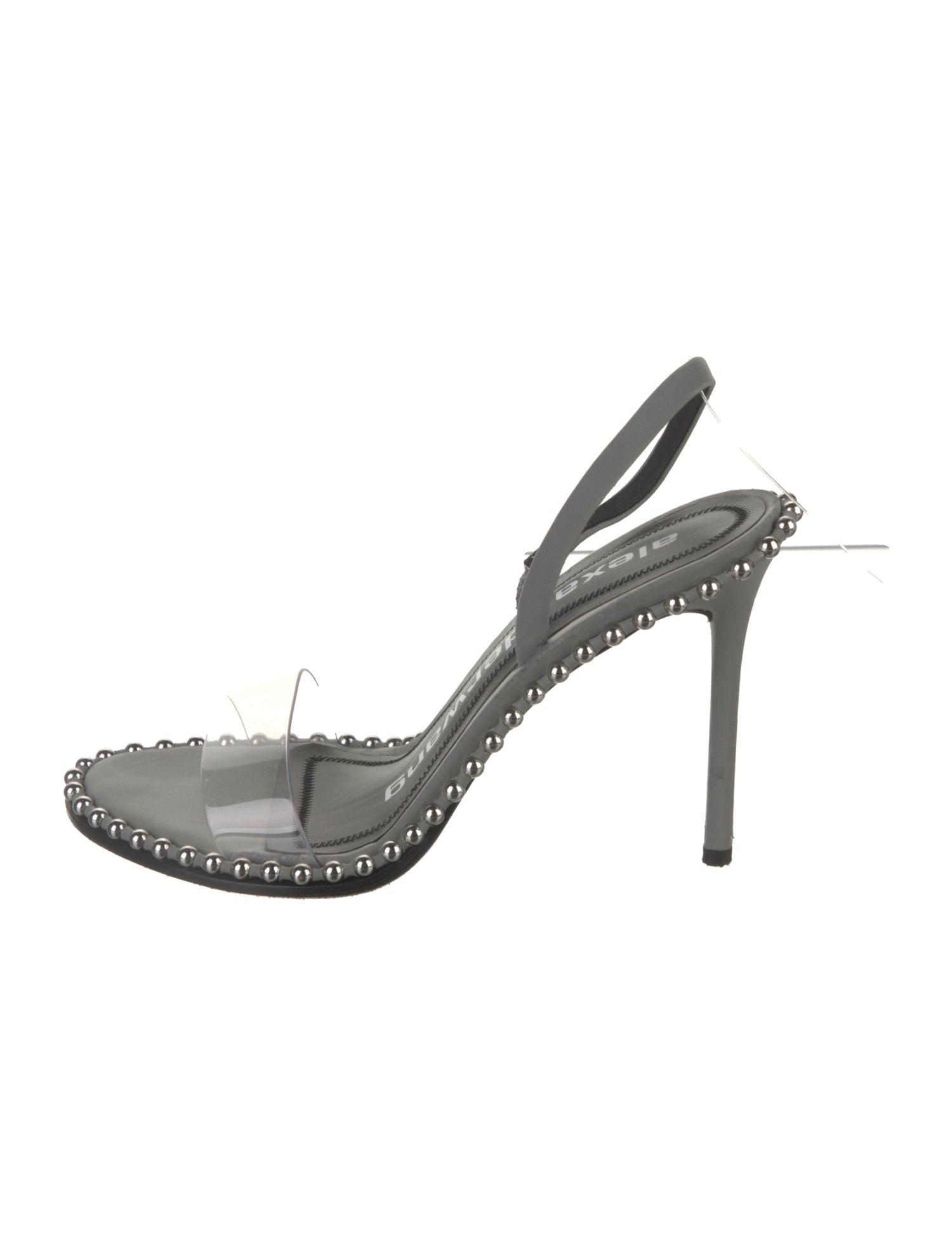 Alexander Wang Leather Studded Accents Slingback Sandals