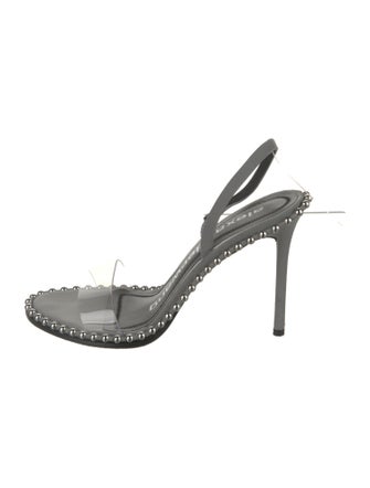 Alexander Wang Leather Studded Accents Slingback Sandals