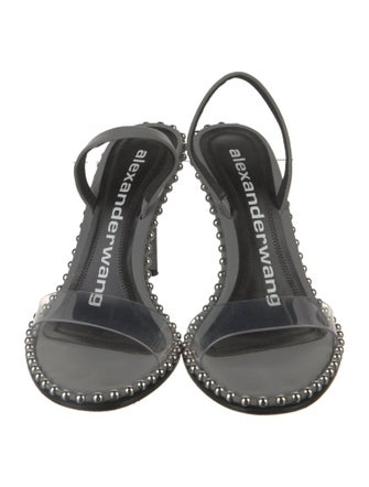 Alexander Wang Leather Studded Accents Slingback Sandals