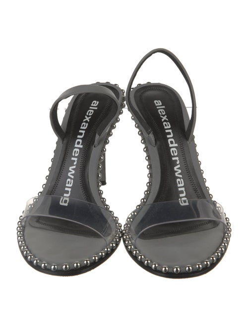 Alexander Wang Leather Studded Accents Slingback Sandals