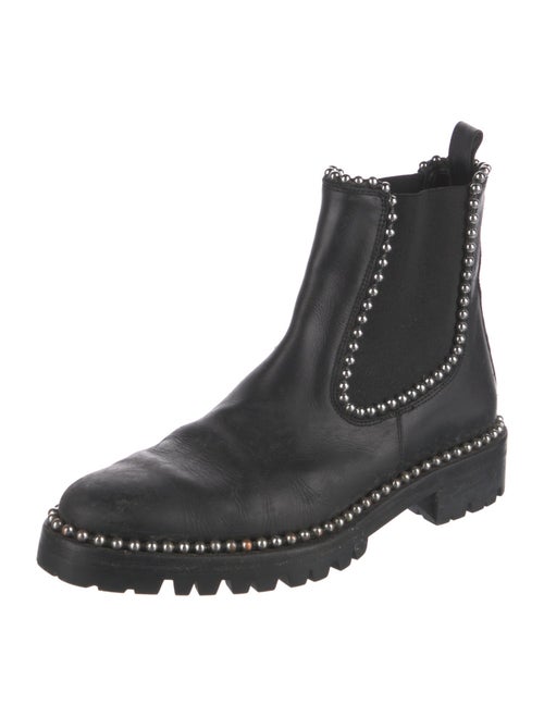 Alexander Wang Leather Studded Accents Chelsea Boots