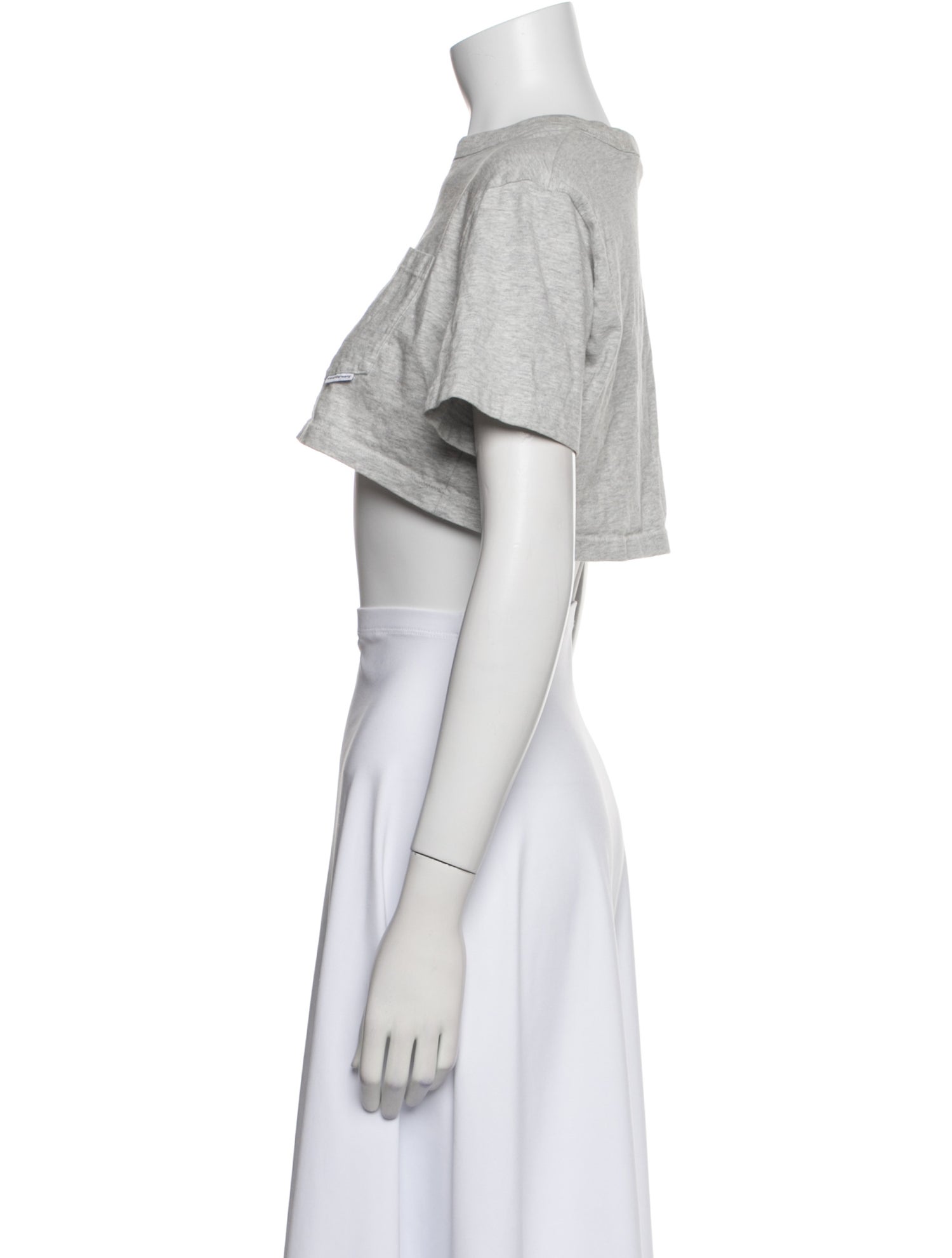 Alexander Wang Crew Neck Short Sleeve Crop Top