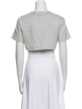Alexander Wang Crew Neck Short Sleeve Crop Top
