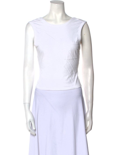 Alexander Wang Scoop Neck Sleeveless Crop Top