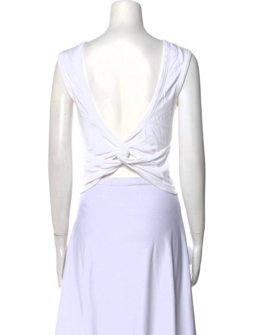 Alexander Wang Scoop Neck Sleeveless Crop Top