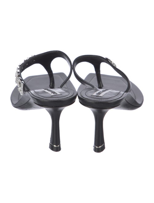 Alexander Wang Signature Logo Leather Slides