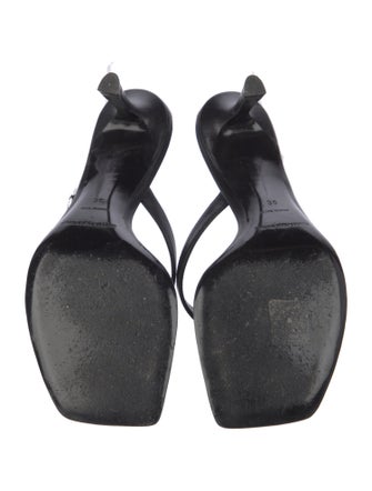Alexander Wang Signature Logo Leather Slides