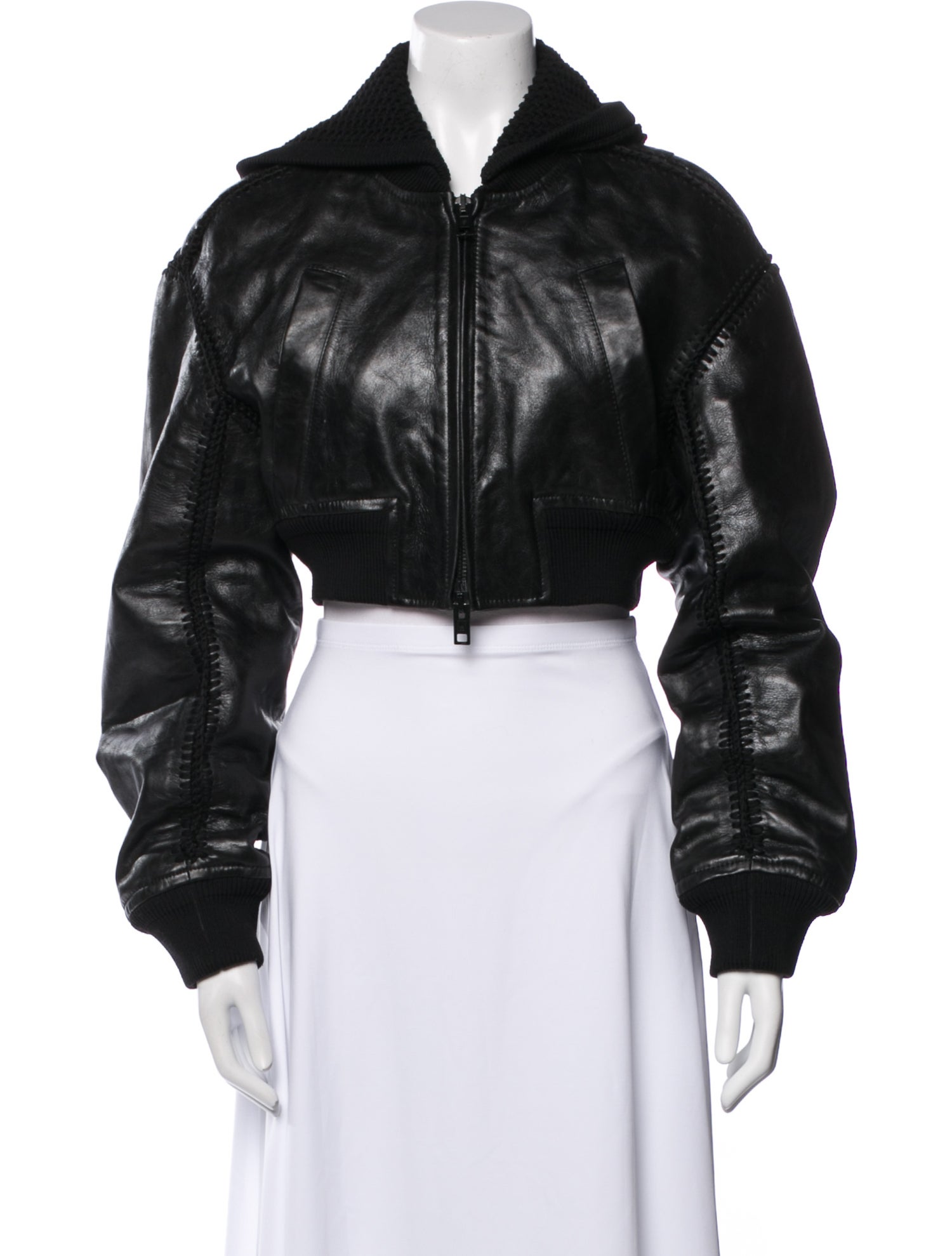 Alexander Wang Leather Bomber Jacket