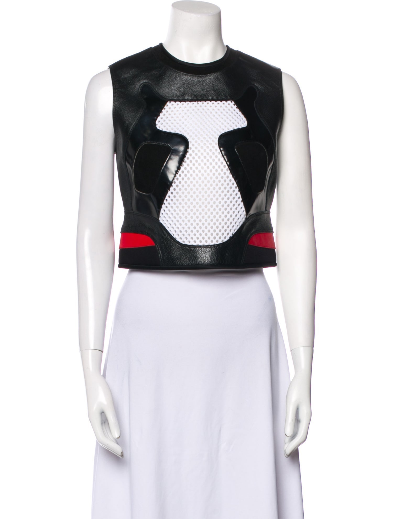 Alexander Wang Graphic Print Crew Neck Crop Top