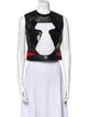 Alexander Wang Graphic Print Crew Neck Crop Top