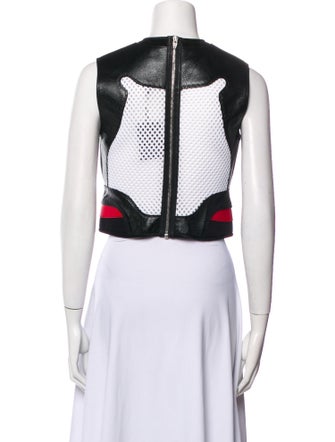 Alexander Wang Graphic Print Crew Neck Crop Top